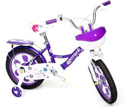 Bicicleta Infantil Princesa Roxa Aro 16 - Unitoys 1402
