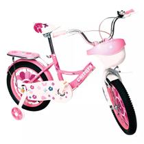 Bicicleta Infantil Princess Rosa Aro 14 2 a 6 anos - Unitoys