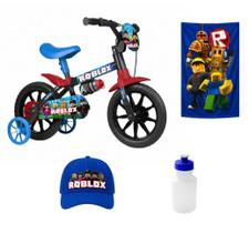 Bicicleta Infantil Roblox Aro 12 para Menino Passeio 4 itens Bicicleta Infantil Roblox Aro 12 para Menino Passeio 4 itens