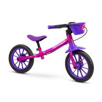 Bicicleta Infantil Rosa Nathor Equilíbrio Bicicleta sem Pedal Balance