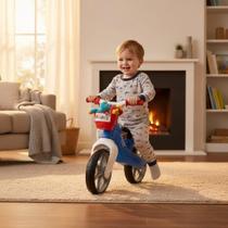 Bicicleta Infantil Sem Pedal Azul 12 Polegadas Aro Leve Ajustável para Crianças