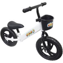 Bicicleta Infantil Sem Pedal Balance Equilibrio Aro 12 Criança Pneu Eva Branca Importway BW152BR