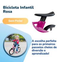 Bicicleta Infantil sem Pedal Rosa