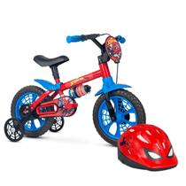 Bicicleta Infantil Spider Man Capacete Aro 12 Nathor