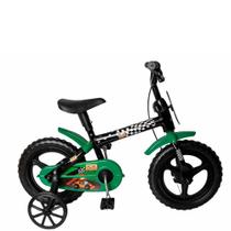 Bicicleta Infantil Styll Aro 12 Radical Kid Preto e Verde