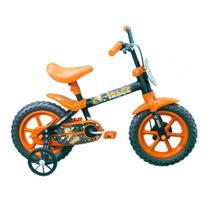 Bicicleta Infantil Track Arco Íris Aro-12 Preto/Laranja