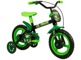 Bicicleta Infantil Track e BikesArco Iris Aro 12 Preta/Verde