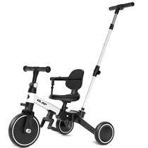 Bicicleta infantil Tricycle Glaf com alça de 1 a 3 anos, branca