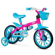 Bicicleta Infantil Unicórnio Aro 12 Suporta 21Kgs Rodinhas e Garrafinha Feminina Absolute Kids