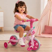 Bicicleta Infantil Unicórnio Rosa com Rodinhas, Estrutura Reforçada, Pedais, Equilíbrio e Coordenação Motora, Suporta até 25kg Bicicleta Infantil Unicórnio Rosa com Rodinhas, Estrutura Reforçada, Pedais, Equilíbrio e Coordenação Motora, Suporta até 25kg