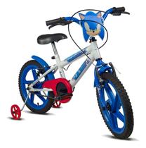Bicicleta Infantil Verden Sonic Aro 16 Com Rodinhas Laterais