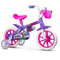 Bicicleta Infantil Violet Aro12 Freios Tambor Com Rodinhas