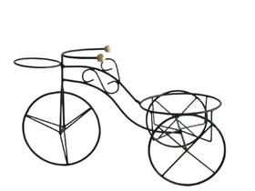 Bicicleta Jardim Decorativa De Ferro Com Suporte Para 2 Vasos