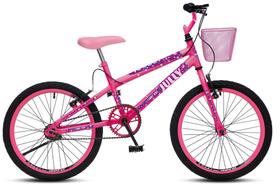 Bicicleta Jully Aro 20 Aero 36 Raias, freios V-Brake Dianteiro e Traseiro, Suporte de guidão Down Hill e Cestinha Bicicleta Jully Aro 20 Aero 36 Raias, freios V-Brake Dianteiro e Traseiro, Suporte de guidão Down Hill e Cestinha