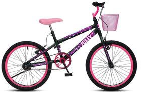 Bicicleta Jully Aro 20 Aero 36 Raias, freios V-Brake Dianteiro e Traseiro, Suporte de guidão Down Hill e Cestinha Bicicleta Jully Aro 20 Aero 36 Raias, freios V-Brake Dianteiro e Traseiro, Suporte de guidão Down Hill e Cestinha