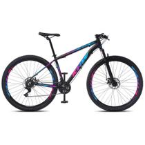 Bicicleta KRW Aro 29 Alumínio 21 Velocidades MTB Shimano TZ Freio a Disco Suspensão Dianteira S21