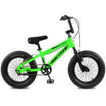 Bicicleta KRW Infantil Aro 16 BigBoy Menino Aço Carbono Freio V-Brake com Descanço Lateral M16