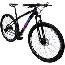 Bicicleta KSW Aro 29 Câmbio Shimano 24 Marchas Cubos K7 Freio Hidráulico com Suspensão