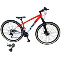 Bicicleta Ksw Xlt Aro 29 21v Cambio Traseiro Shimano Freio Mecanico Pneu Faixa Amarelo