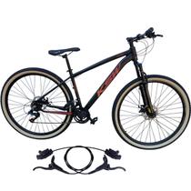 Bicicleta Ksw Xlt Aro 29 21v Cambios e Trcadores Shimano Pneu Faixa Amarelo.