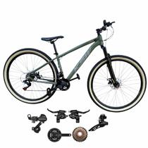 Bicicleta Ksw Xlt Aro 29 21v Cambios Shimano e Trocadores Shimano Pedivela Catraca Shimano.