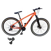 Bicicleta Ksw Xlt Aro 29 21v Freios Mecanicos Cambio Taseiro shimano Pneu Faixa Amarela.