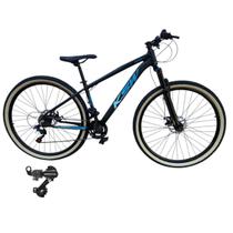 Bicicleta Ksw Xlt Aro 29 24 Velocidades Cambio Traseiro SHIMANO Pneu Faixa Amarelo