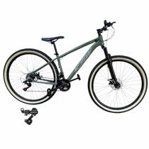 Bicicleta Ksw Xlt Aro 29 24 Velocidades Cambio Traseiro Shimano Pneu Faixa Amarelo.