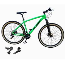Bicicleta Ksw Xlt Aro 29 24v Cambio Dianteiro e Traseiro SHIMANO Pneu Faixa Amarelo