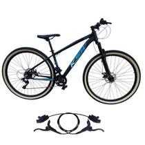 Bicicleta Ksw Xlt Aro 29 24v Freios Hidraulico Profissional Pneu Faixa Amarelo Suspensão 80 mm