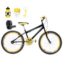 Bicicleta Masculina Aro 24 Aero + Kit Passeio e Acelerador
