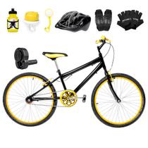 Bicicleta Masculina Aro 24 Alumínio Colorido + Kit Premium