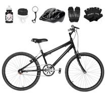 Bicicleta Masculina Aro 24 Alumínio Colorido + Kit Proteção Bicicleta Masculina Aro 24 Alumínio Colorido + Kit Proteção