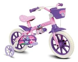 Bicicleta Menina Infantil Bike Aro 12 Cat Nathor Selim Em Pu