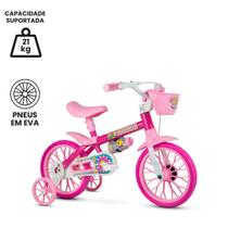 Bicicleta Menina Infantil Flower Nathor 3 Anos