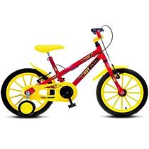 Bicicleta Menino Aro 16 Hot ColliBikes 4 a 7 anos Amarela