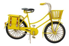 Bicicleta Miniatura Amarelo Decoraçao Estilo Retrô Vintage - Taimes
