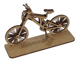 Bicicleta Montain Bike. Quebra Cabeça 3d. Miniatura Em Mdf