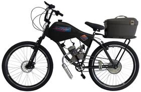 Bicicleta Motorizada 80cc Fr Disk/Susp com Carenagem Cargo Rocket