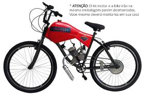 Bicicleta Motorizada Carenada (Bicicleta desmontada e Kit) - Rocket