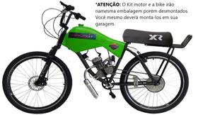 Bicicleta Motorizada Carenada Fr/Disk Banco XR (kit & bike Desmontada)