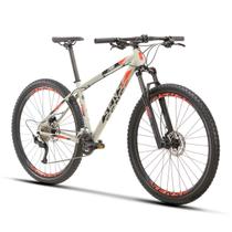 Bicicleta Mountain Bike Aro 29 L19' Freio a Disco Shimano Fun Evo 2023 Cinza Vermelho Sense