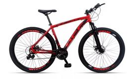 Bicicleta mountain bike aro 29 off firefly 24 marchas vermelha tam.17