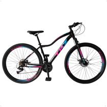 Bicicleta Mountain Bike Aro 29 TKZ Torii Aluminum 24v Freio a Disco Mecânico Suspensão Ahead Set