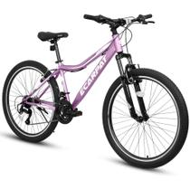 Bicicleta Mountain Bike Ecarpat 26" Aro para Meninas, 21 Marchas, Quadro de Aço