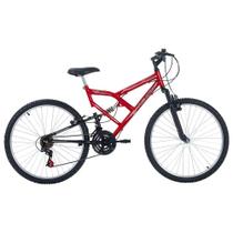 Bicicleta Mountain Bike Full FA 240 Aro 26 Quadro Aço 18 Marchas V-Brake Vermelho Coke Free Action Bicicleta Mountain Bike Full FA 240 Aro 26 Quadro Aço 18 Marchas V-Brake Vermelho Coke Free Action