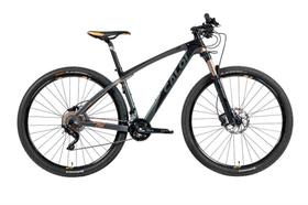 Bicicleta MTB Caloi Carbon Ibex Aro 29 Tam M - Shimano Deore/XT suspensão Rock Shox - Preto