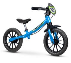 Bicicleta Nathor Aro 12 Balance Bike Equilibrio Azul Preto