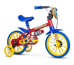 Bicicleta Nathor Aro 12 Fireman Vermelha Com Rodinhas