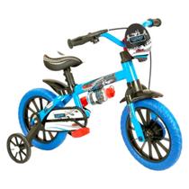 Bicicleta nathor aro 12 masculina veloz azul bike infantil menino 2 a 4 anos